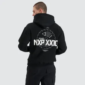 Mortar Heavy Relaxed Hoodie Jet Black