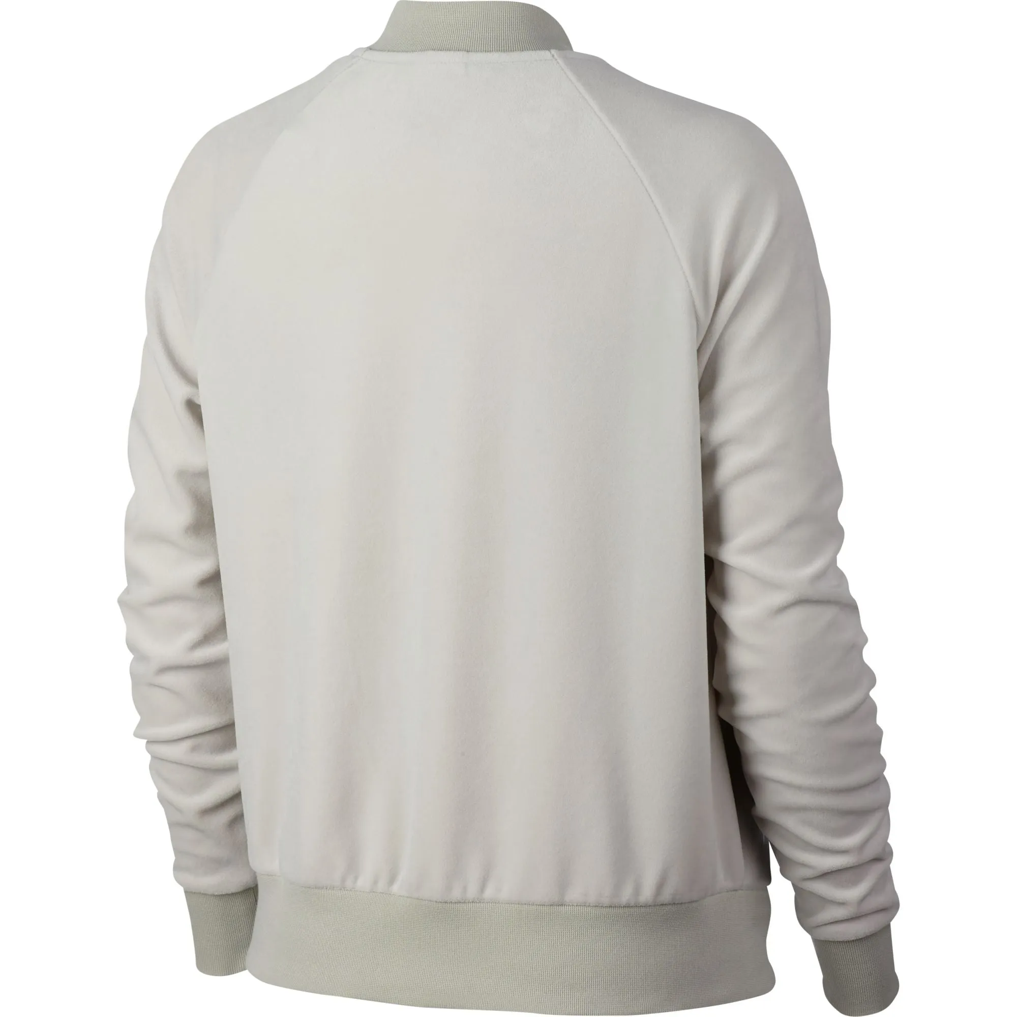 Nike Velour Full Zip Women's Jacket Oatmeal-Grey