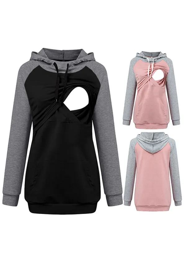 Obstetric Care Hoodie Comfortable Breastfeeding Sweatshirt