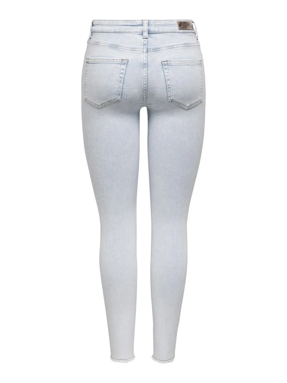 Onlblush Life Mid Sk Raw Ak Rea298 - Blue Denim