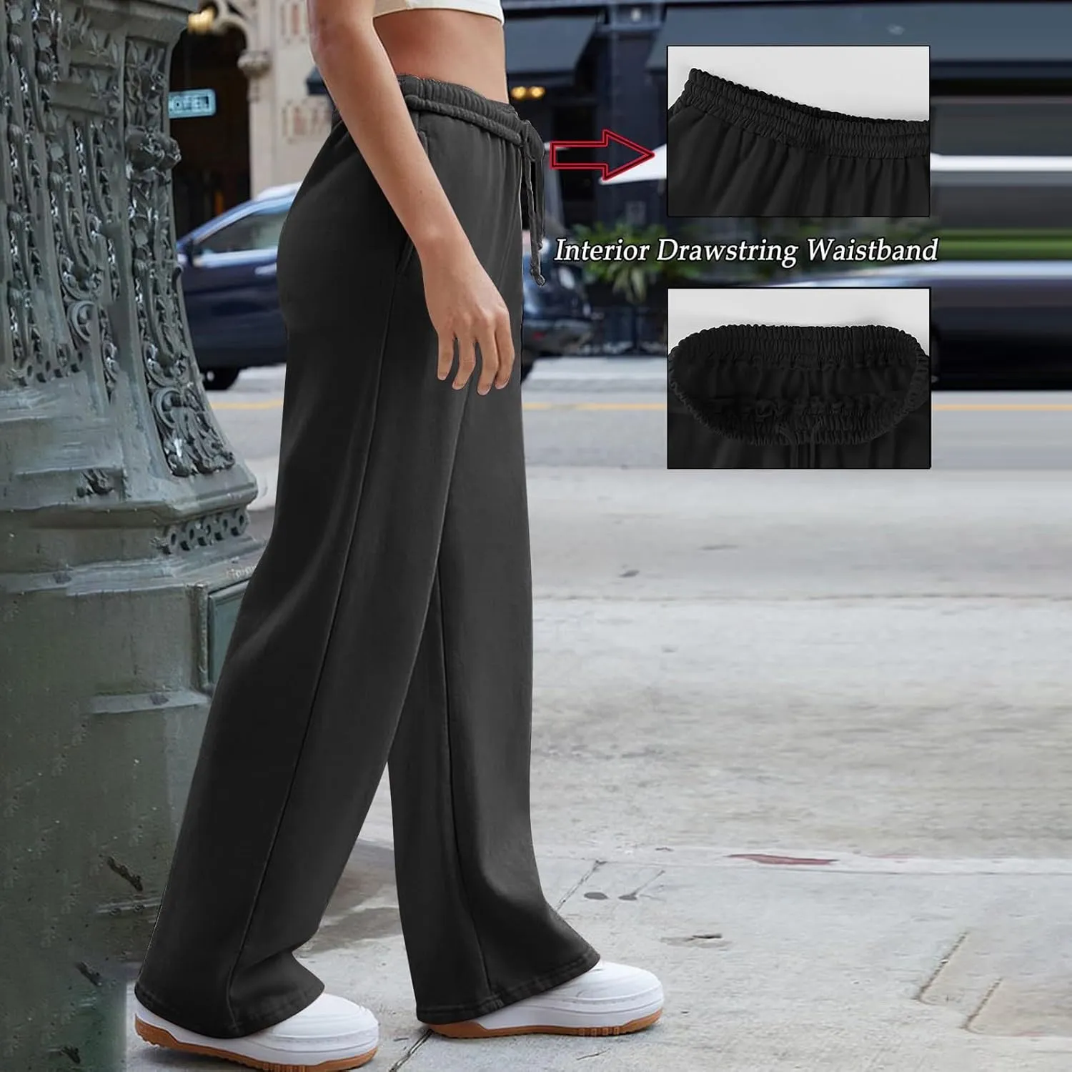 Pants for Women Casual Print Soft High Waisted Sweatpants Athletic Drawstring with