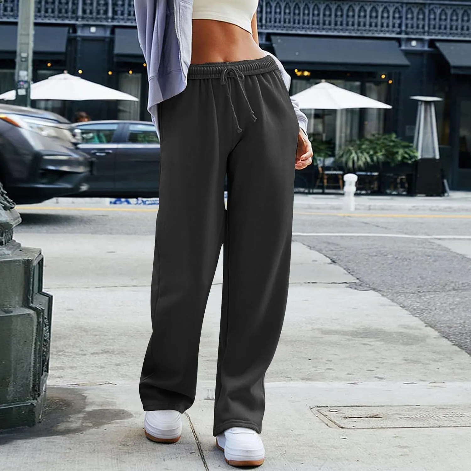 Pants for Women Casual Print Soft High Waisted Sweatpants Athletic Drawstring with