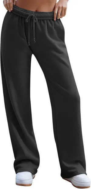 Pants for Women Casual Print Soft High Waisted Sweatpants Athletic Drawstring with
