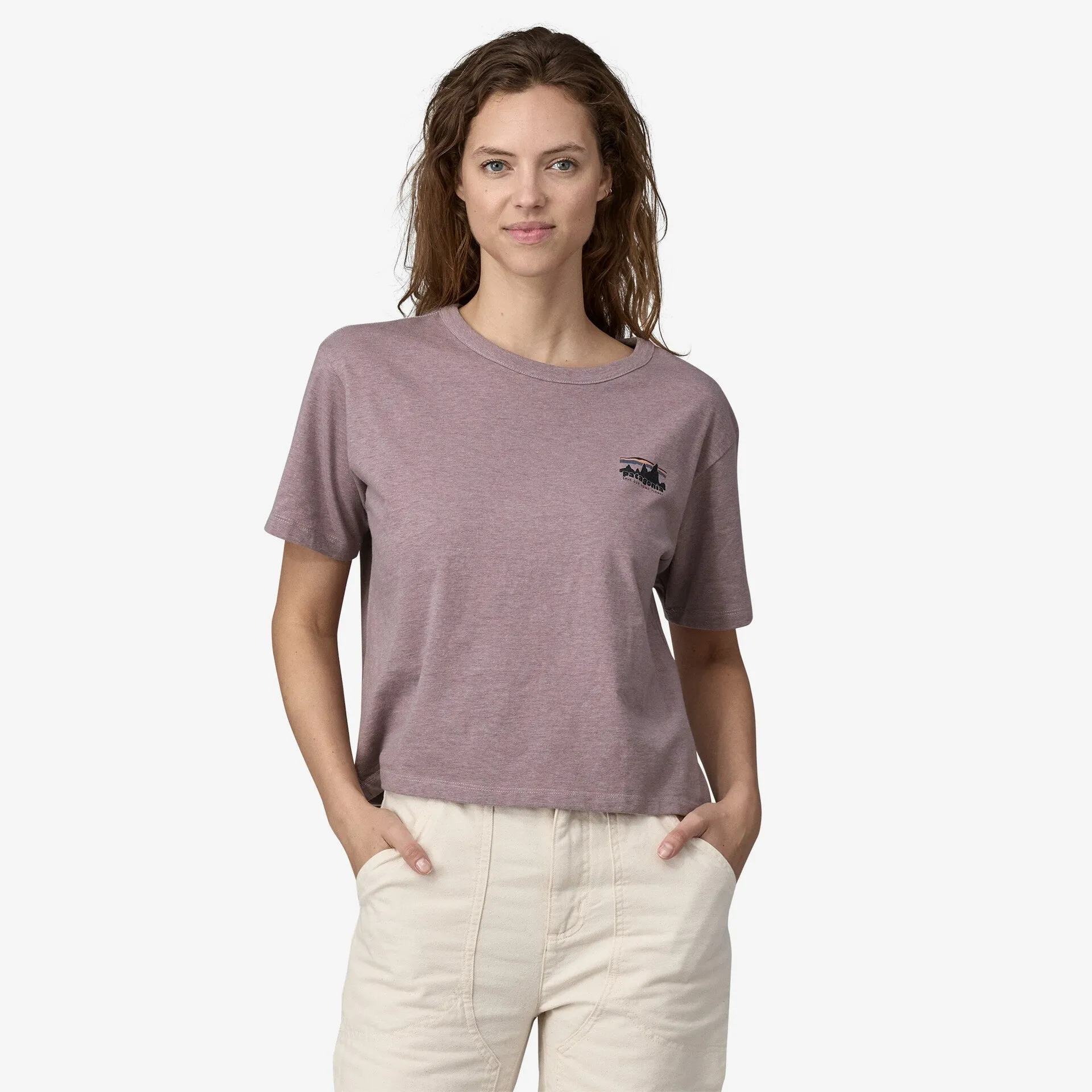 Patagonia '73 Skyline Easy Cut Responsibili-Tee | Stormy Mauve | Womens