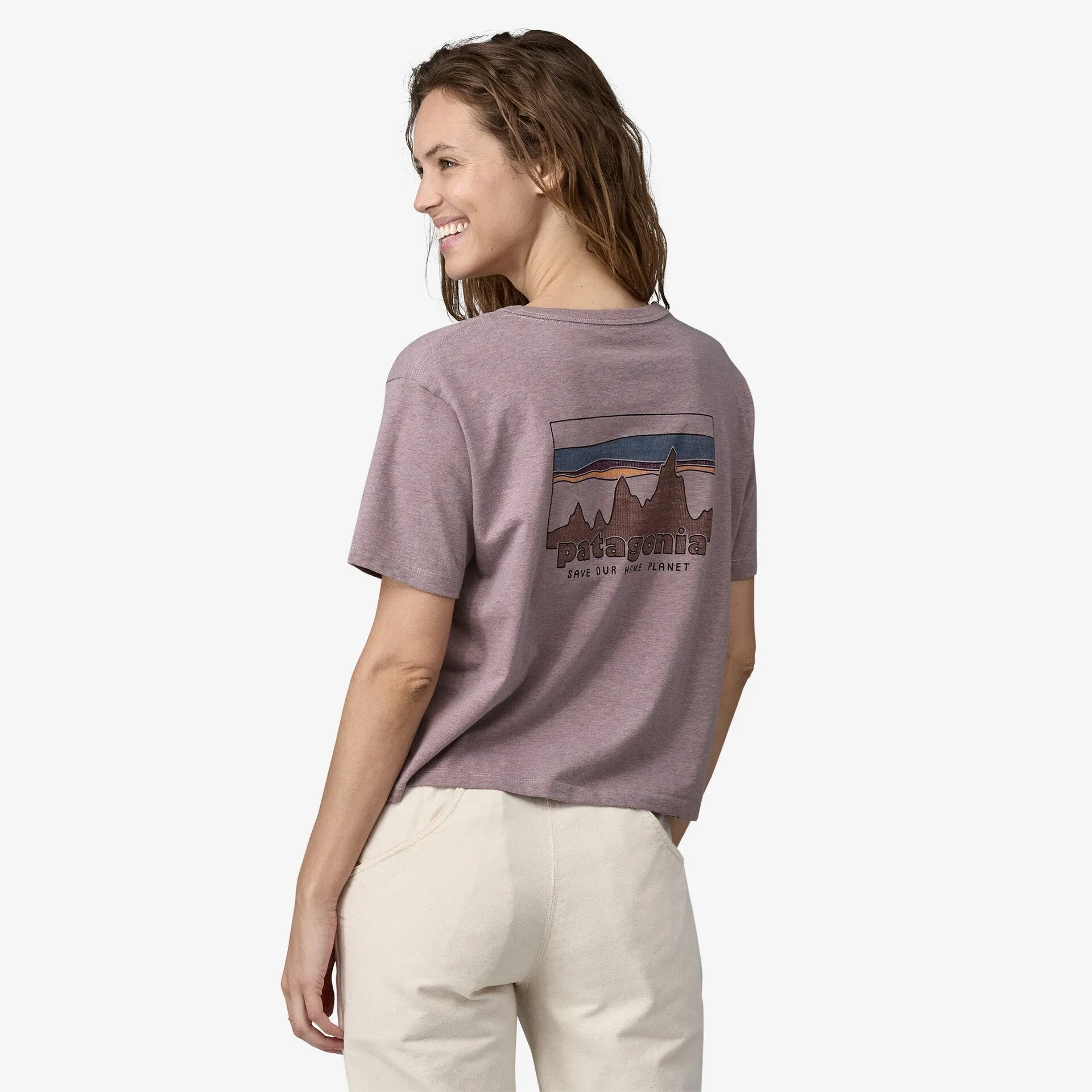 Patagonia '73 Skyline Easy Cut Responsibili-Tee | Stormy Mauve | Womens