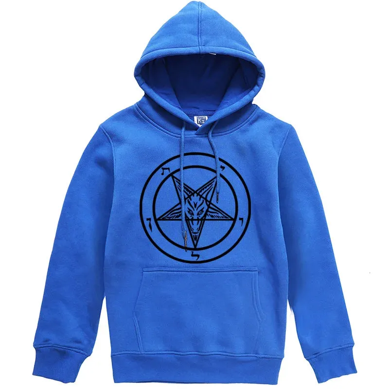 Pentagram Gothic Occult Satan Printed Women Hoodies All-match Street Style Female Pullover Casual Clothing Harajuku Unisex Tops