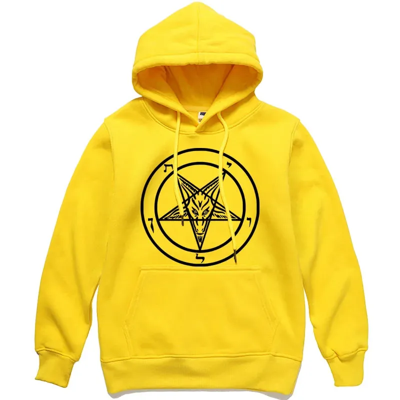 Pentagram Gothic Occult Satan Printed Women Hoodies All-match Street Style Female Pullover Casual Clothing Harajuku Unisex Tops