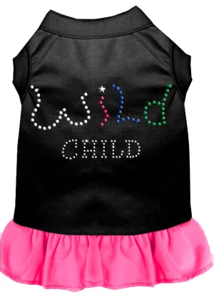 Rhinestone Wild Child Dress Black With Bright Pink Xxl