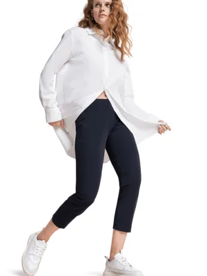 Riani Deep Blue Cropped Pull On Trouser 393275 2162 Col 421