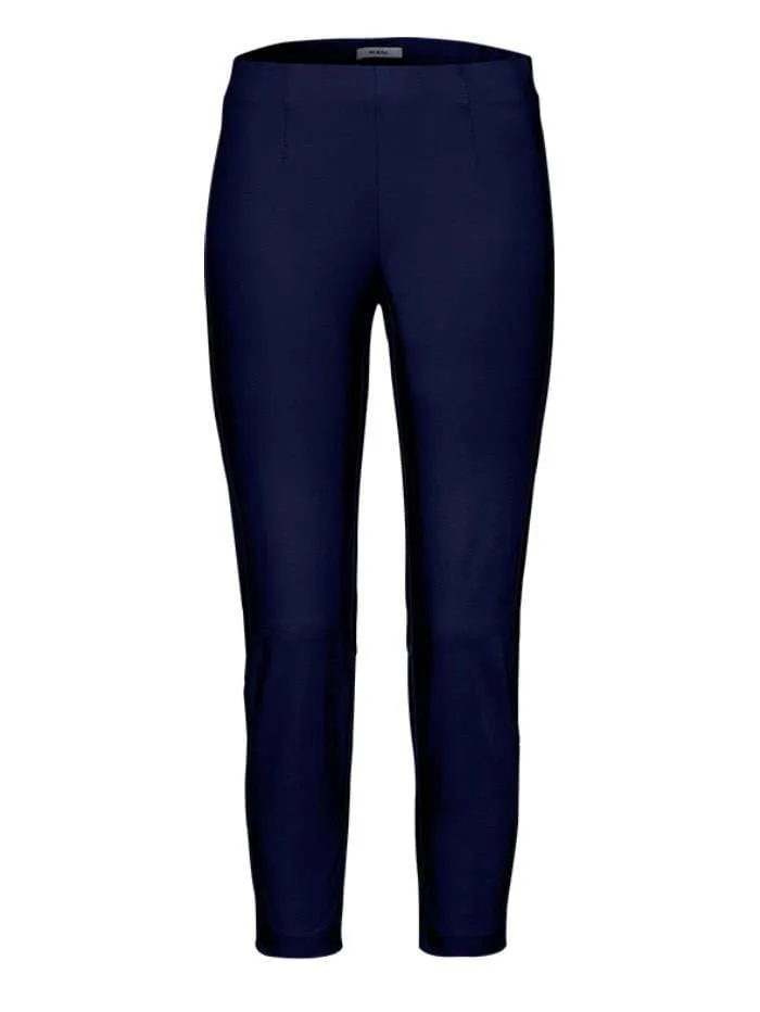 Riani Deep Blue Cropped Pull On Trouser 393275 2162 Col 421