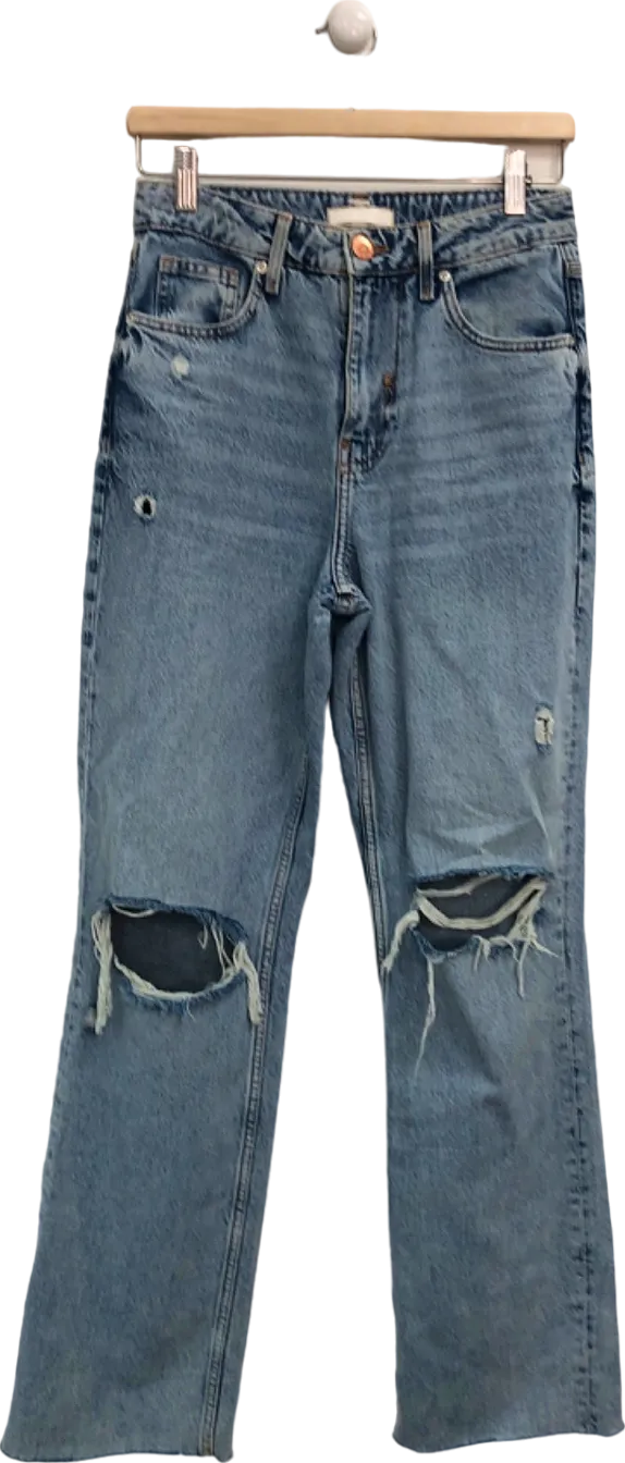 River Island Blue Distressed Jeans UK 6
