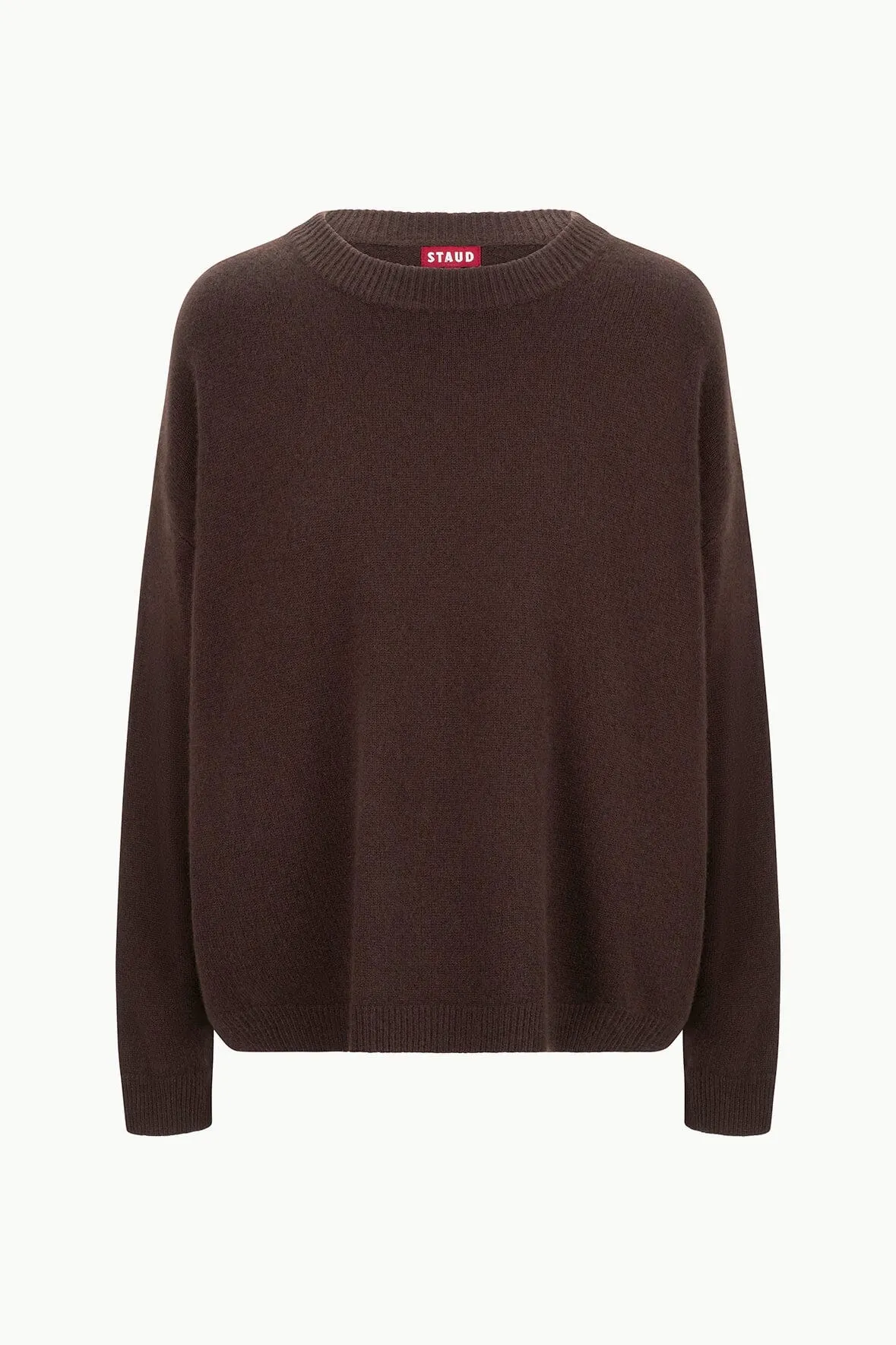 SERRANO CASHMERE RELAXED CREW | DARK CHOCOLATE