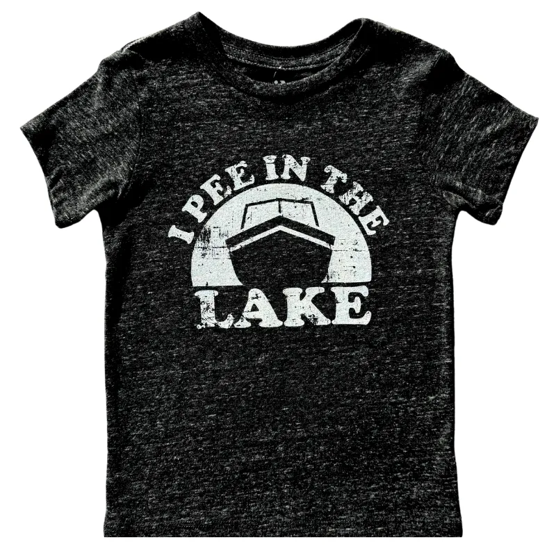 SILAS - I Pee in the Lake Tee in Charcoal
