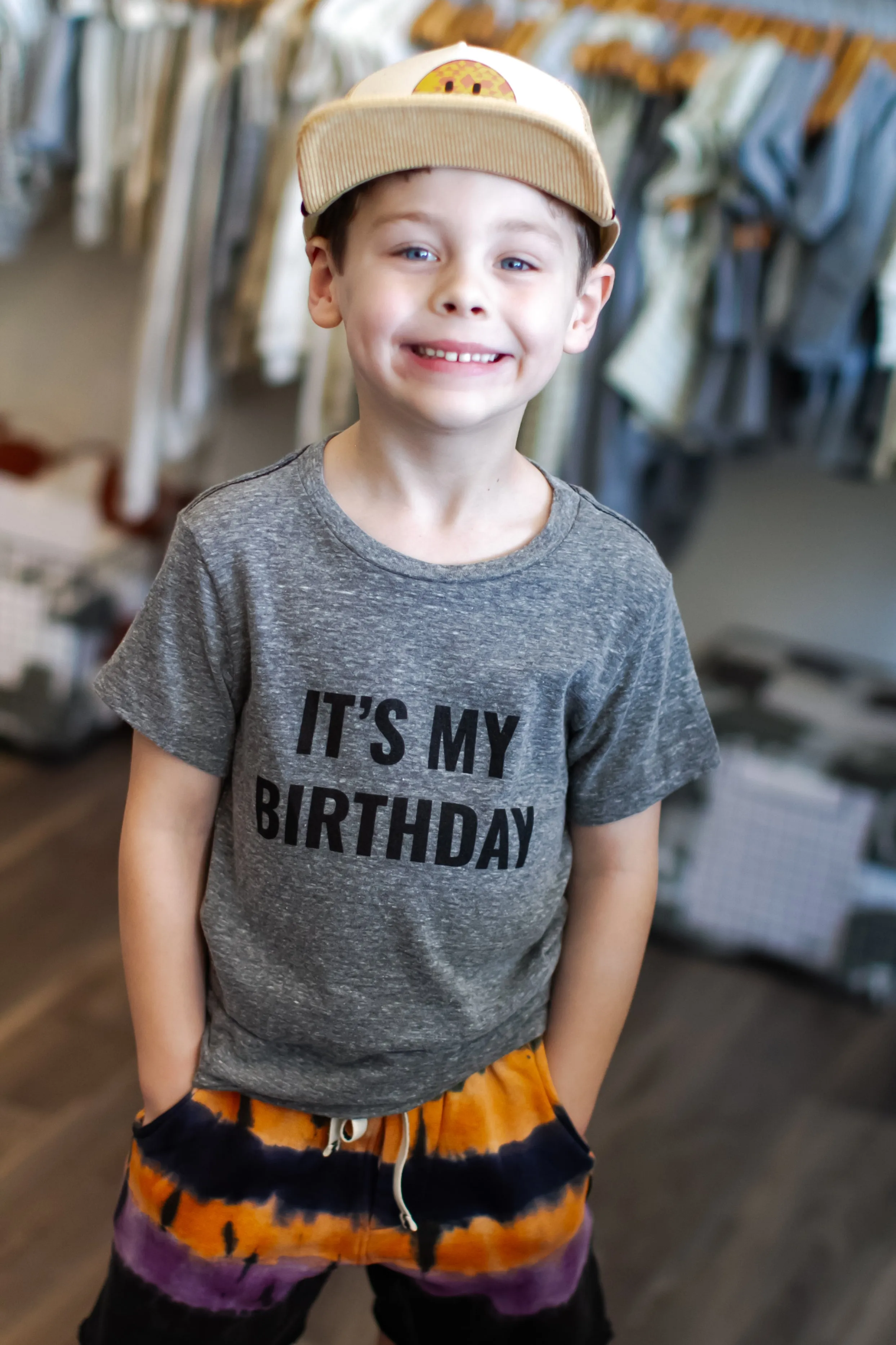 SILAS - It's My Birthday Tee in Heather Grey