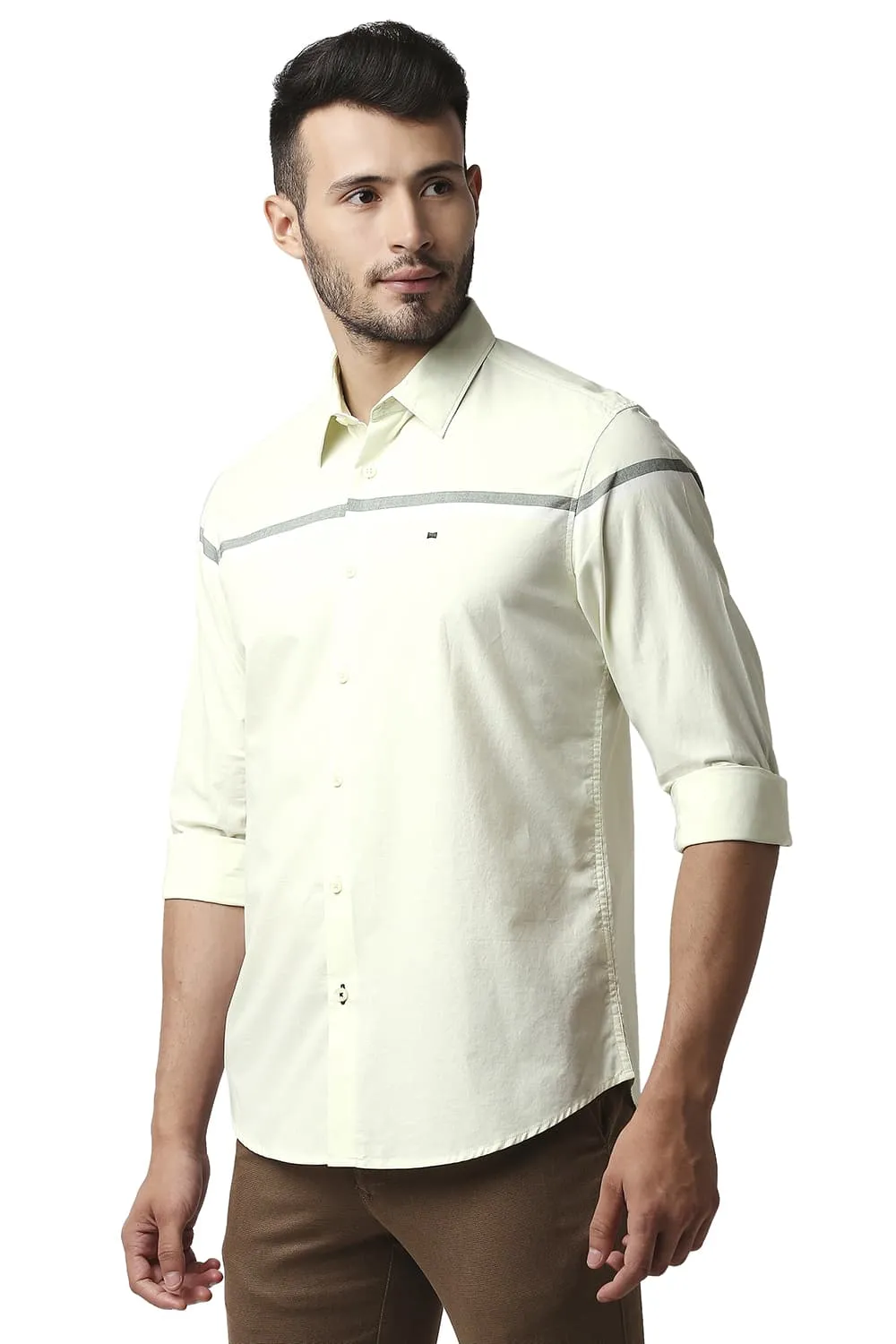 Slim Fit Oxford Engineering Weft Stripe Shirt