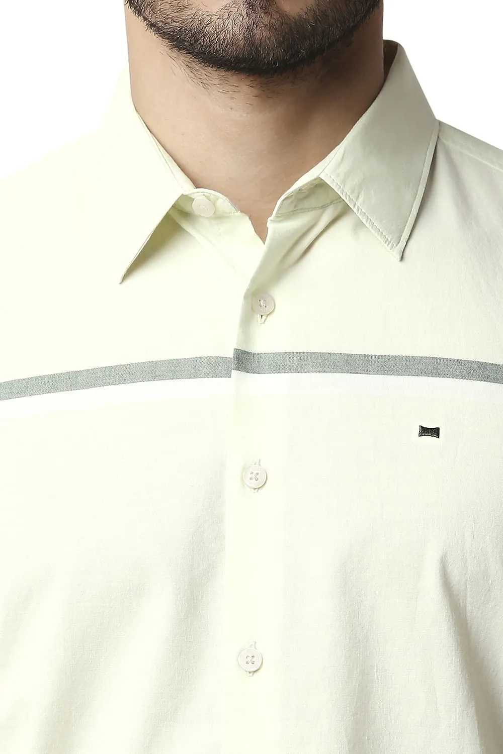 Slim Fit Oxford Engineering Weft Stripe Shirt