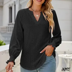 Solid Casual Loose Fashion Summer Vintage Oversized Elegant Female Tops Blouses