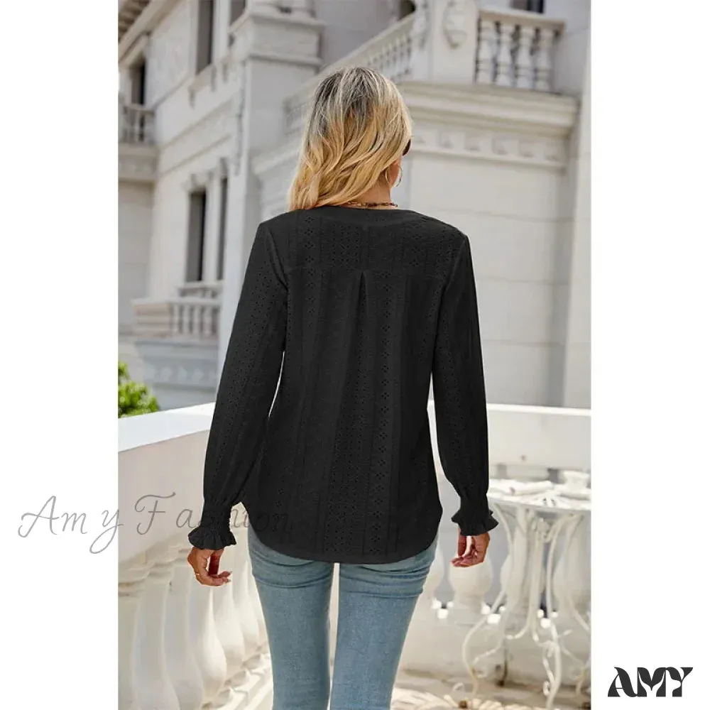 Solid Casual Loose Fashion Summer Vintage Oversized Elegant Female Tops Blouses