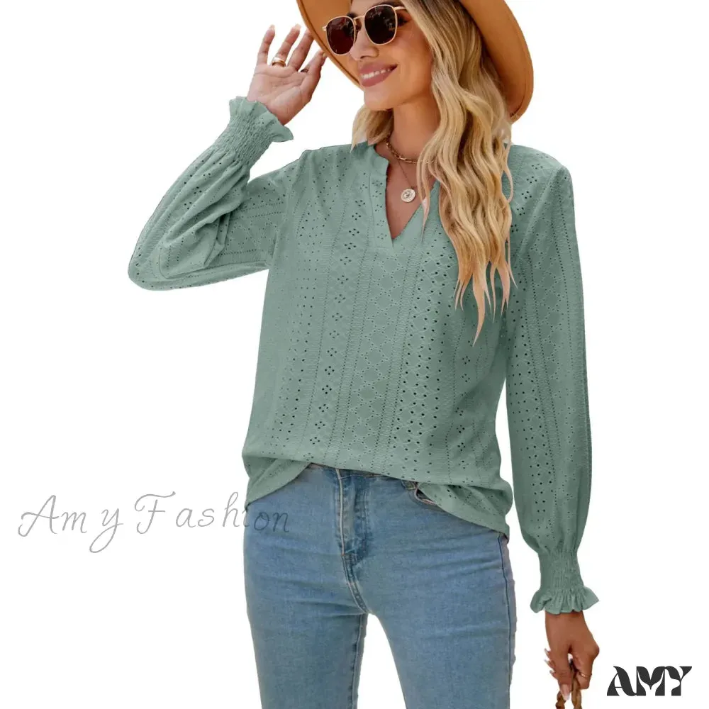 Solid Casual Loose Fashion Summer Vintage Oversized Elegant Female Tops Blouses