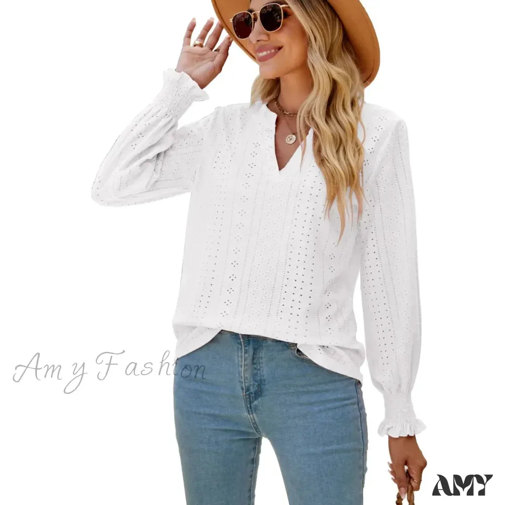 Solid Casual Loose Fashion Summer Vintage Oversized Elegant Female Tops Blouses