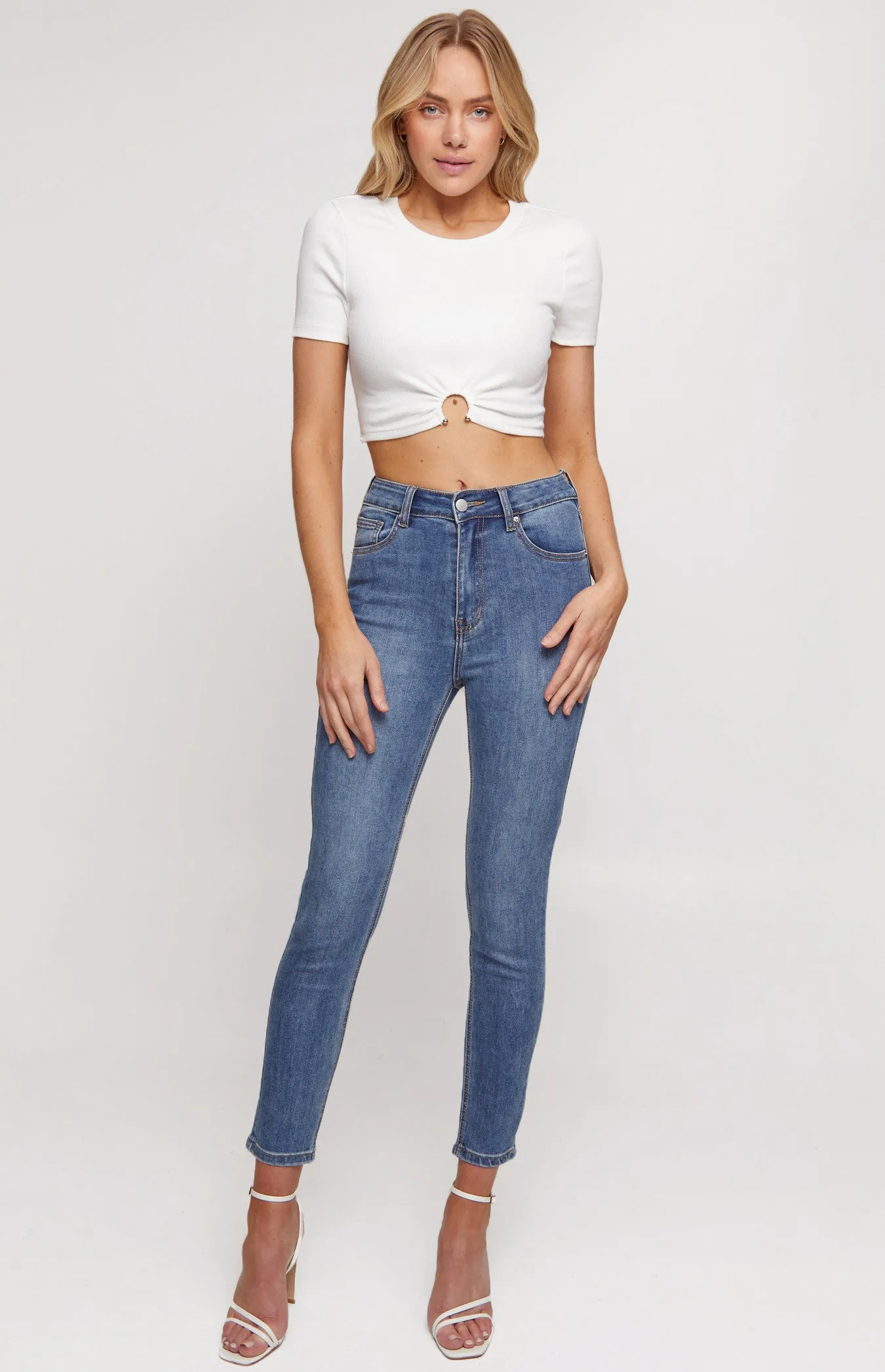 Stretch High Waisted Skinny Jeans