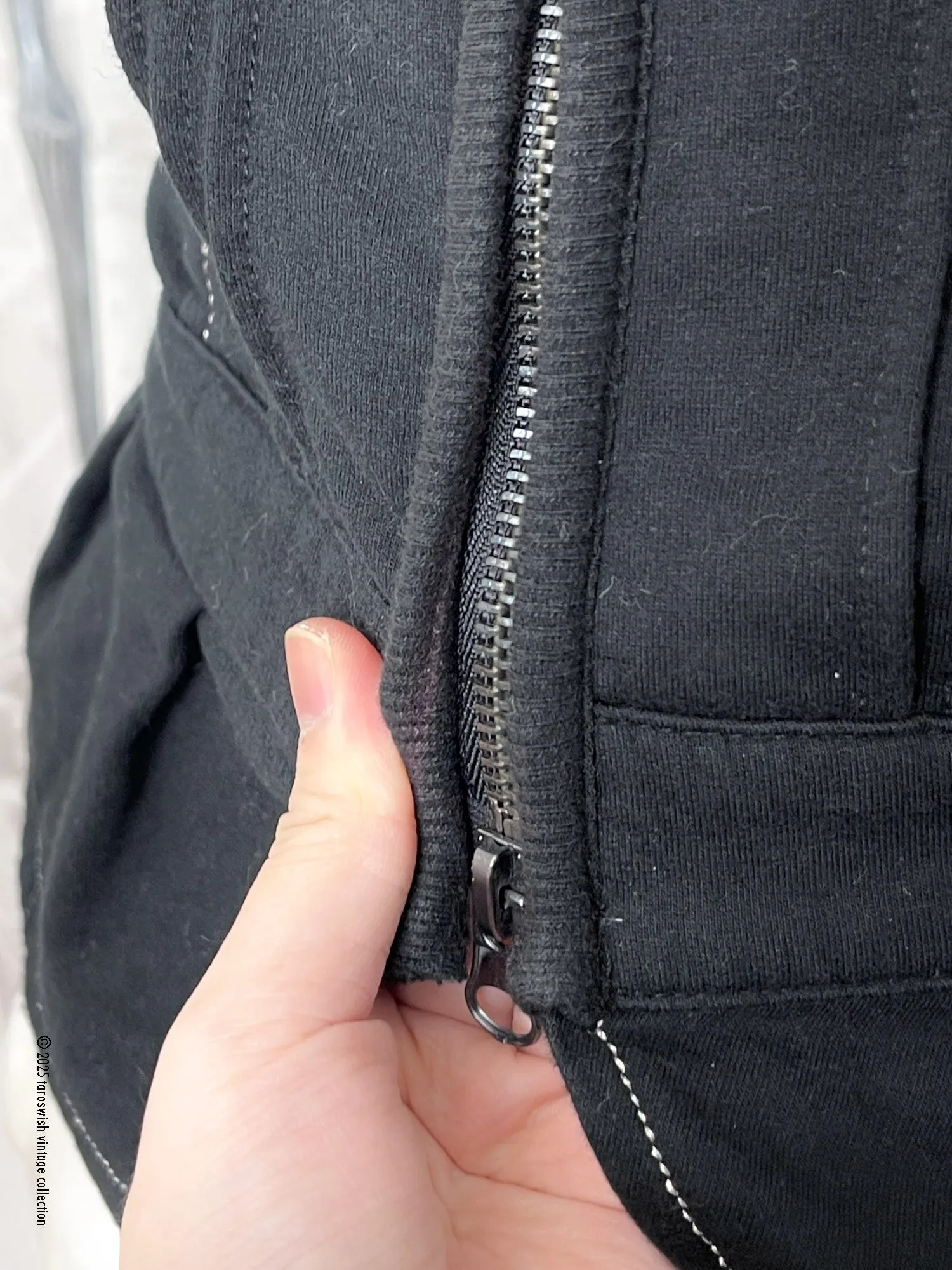 structured zip up top, japanese label