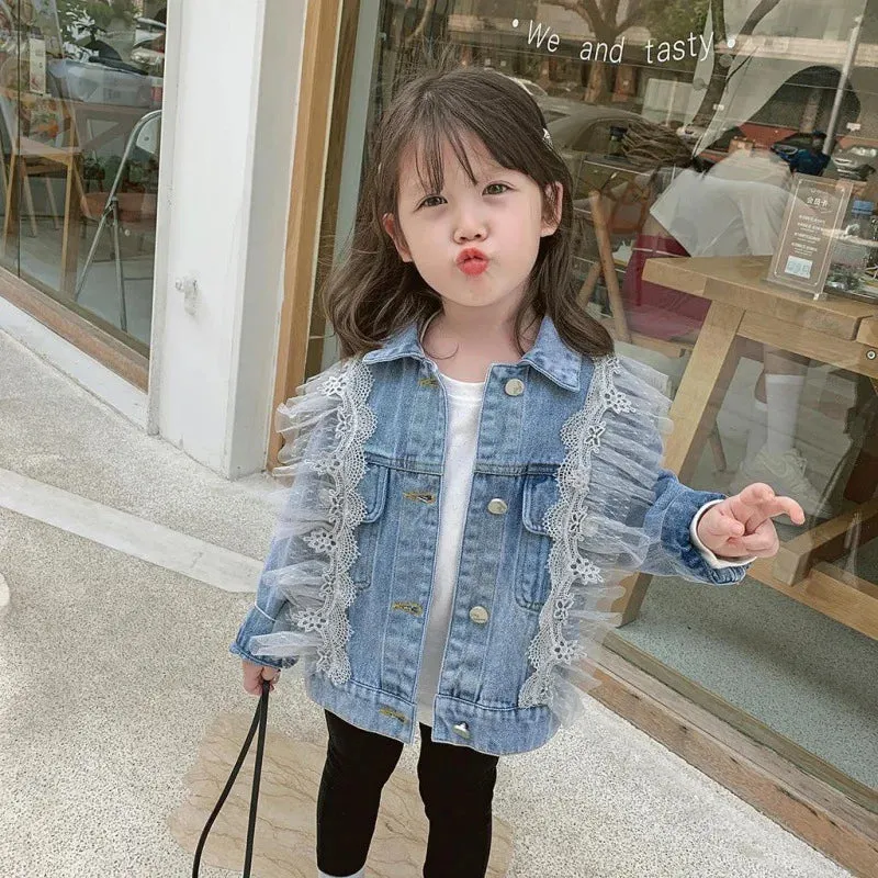 Stylish Girls Denim Jacket for Fashionable Kids Aged 2-10 Years