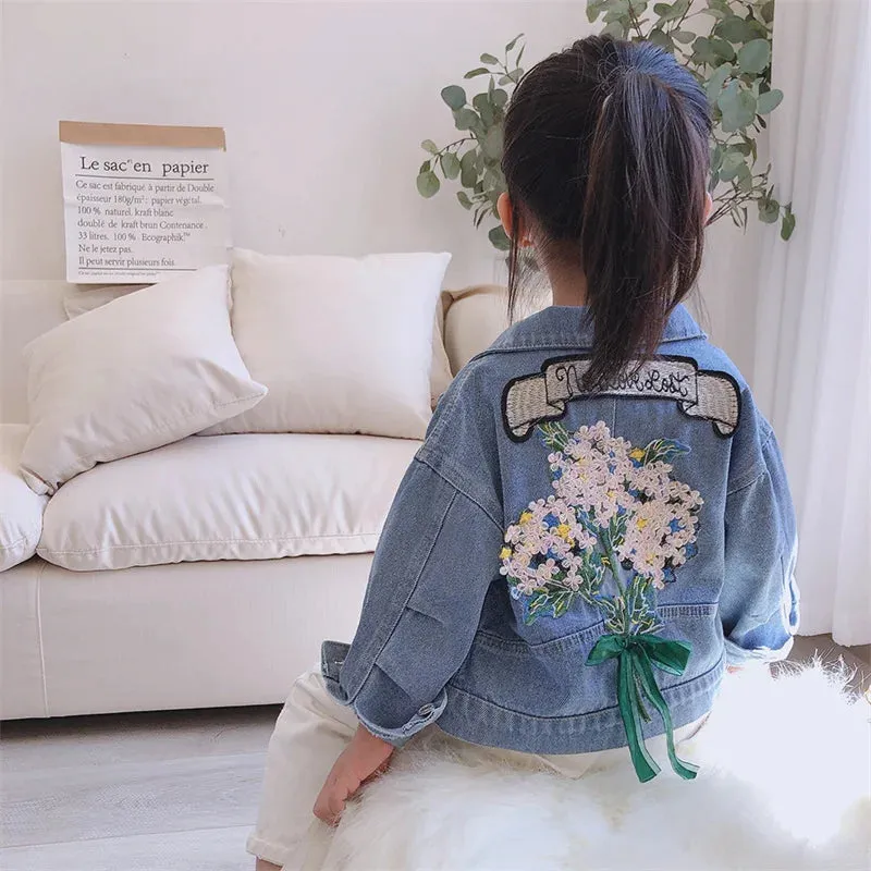 Stylish Girls Denim Jacket for Fashionable Kids Aged 2-10 Years