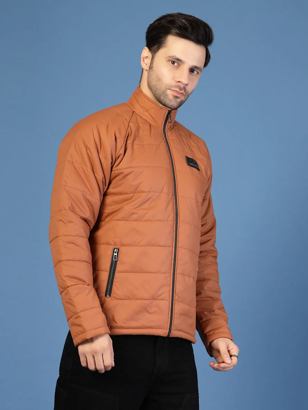 Stylish Solid Puffer Jacket