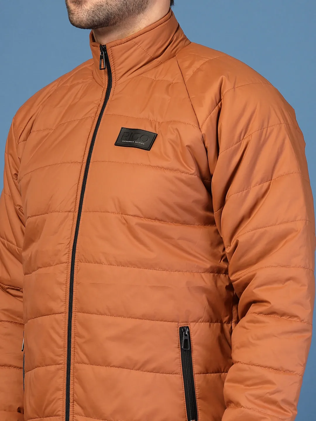 Stylish Solid Puffer Jacket