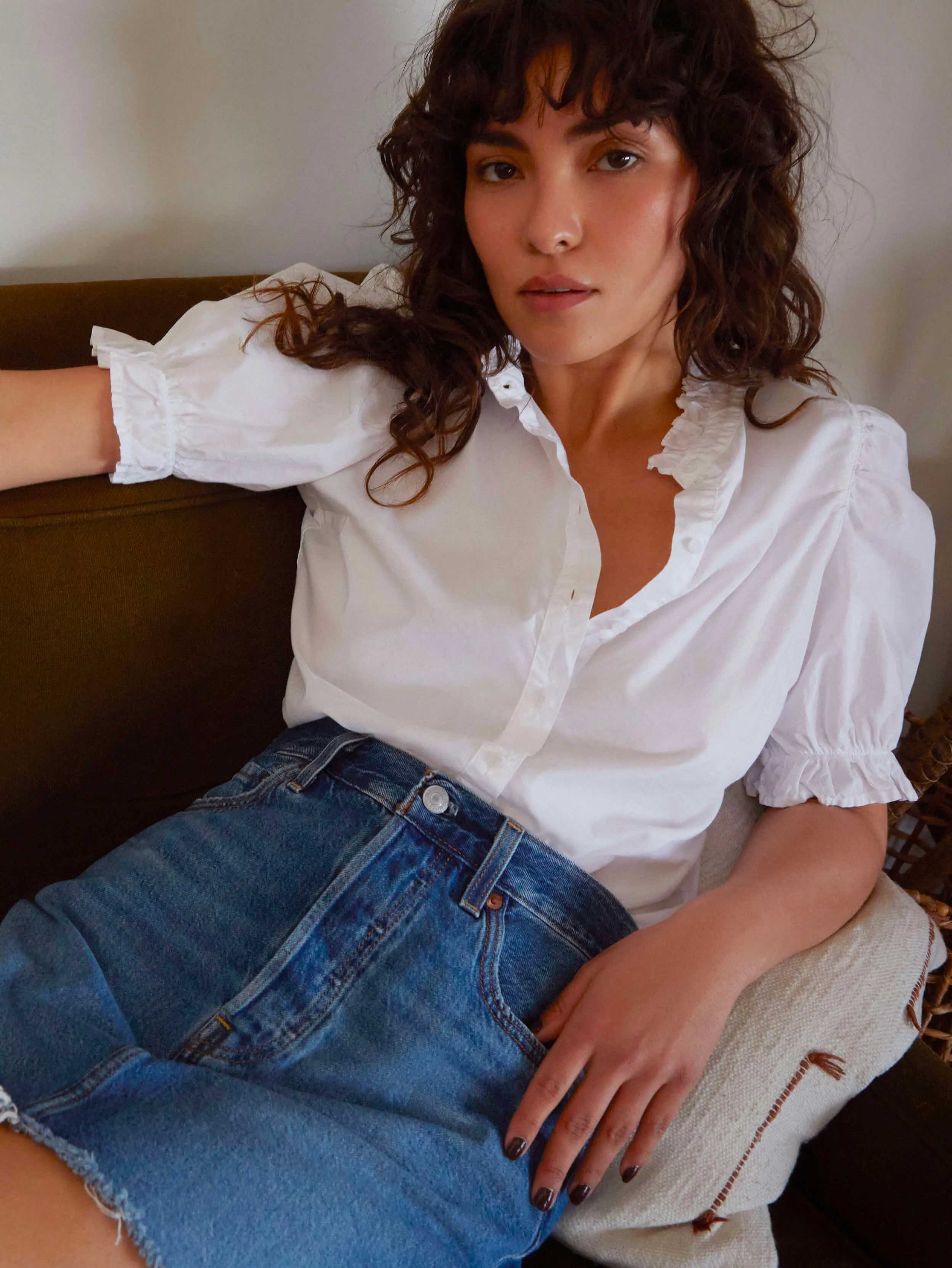 Suzette blouse in white