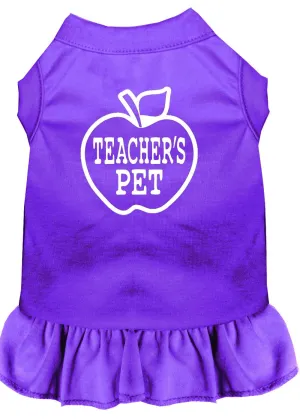 Teachers Pet Screen Print Dress Purple Xxl (18)