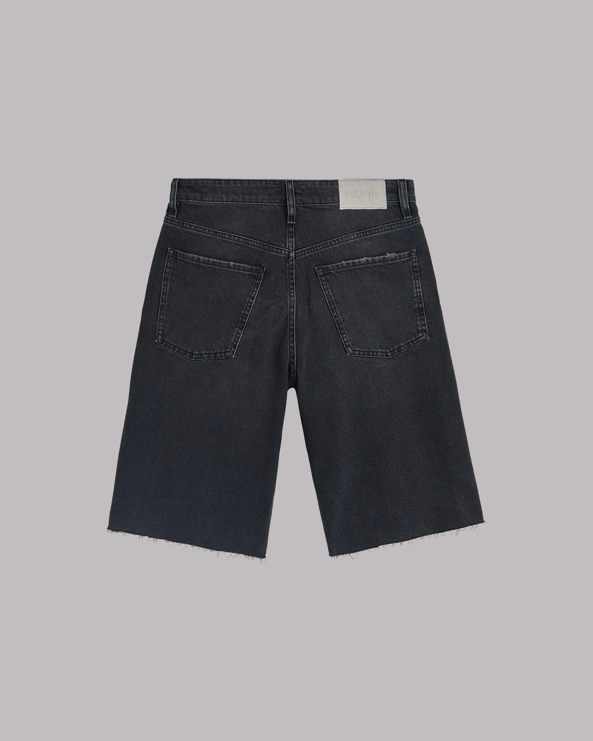 The Black Denim Bermuda Shorts