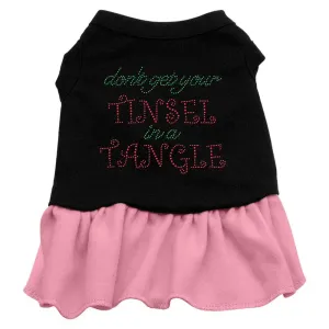 Tinsel in a Tangle Rhinestone Dress Black with Pink XXXL (20)