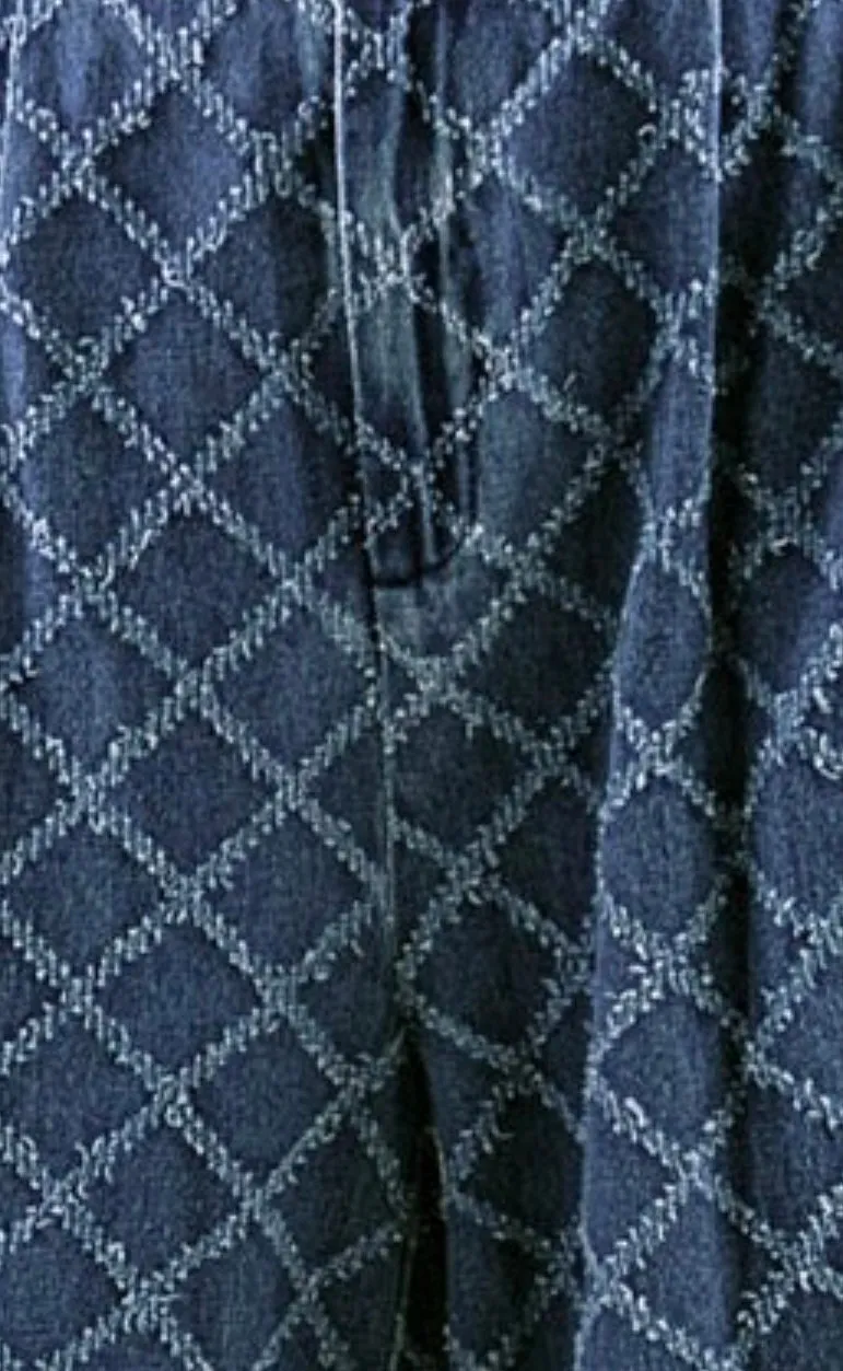 Trendy Pattern Wide Leg Jeans