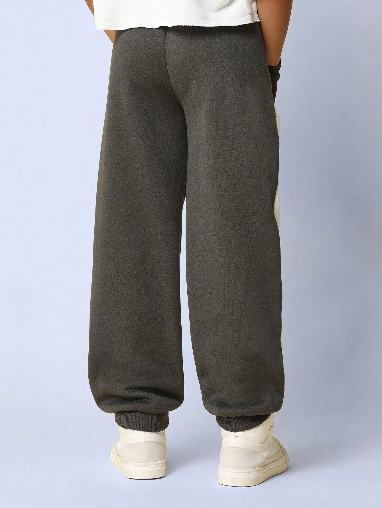 Tween Girls Comfy Slim Fit Side Panel Essential Jogger
