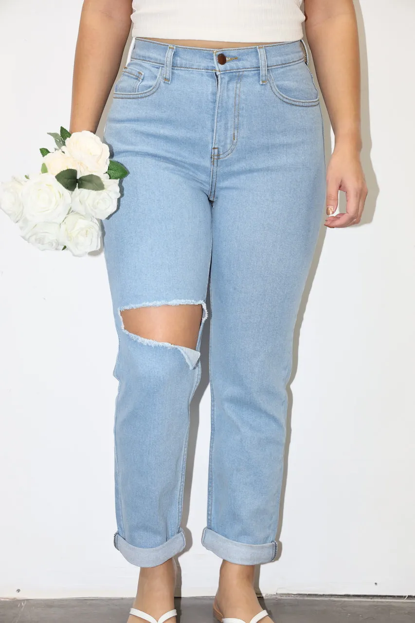 Tyler Mom Jeans (Faded Denim)