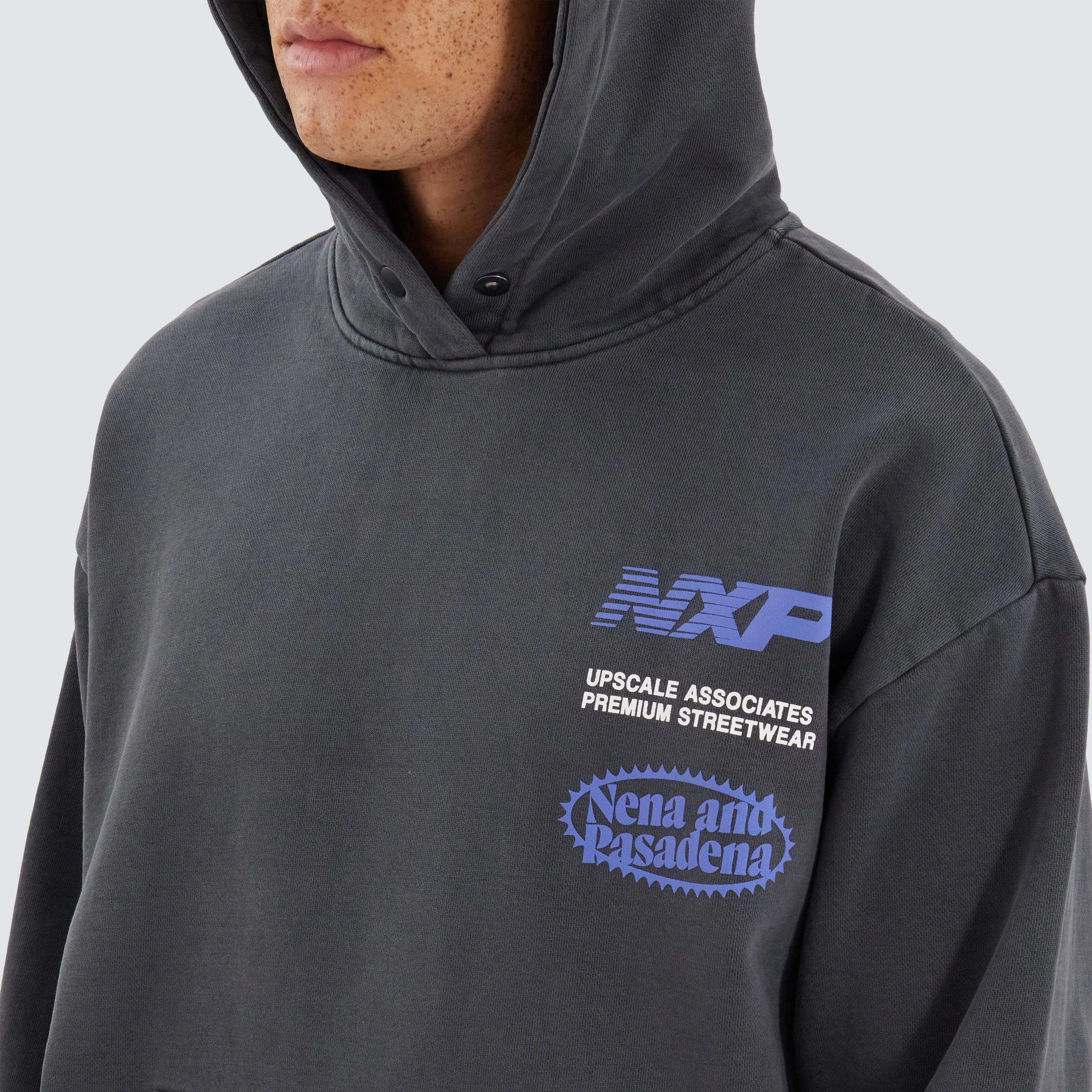 Upscale Box Fit Hoodie Pigment Asphalt
