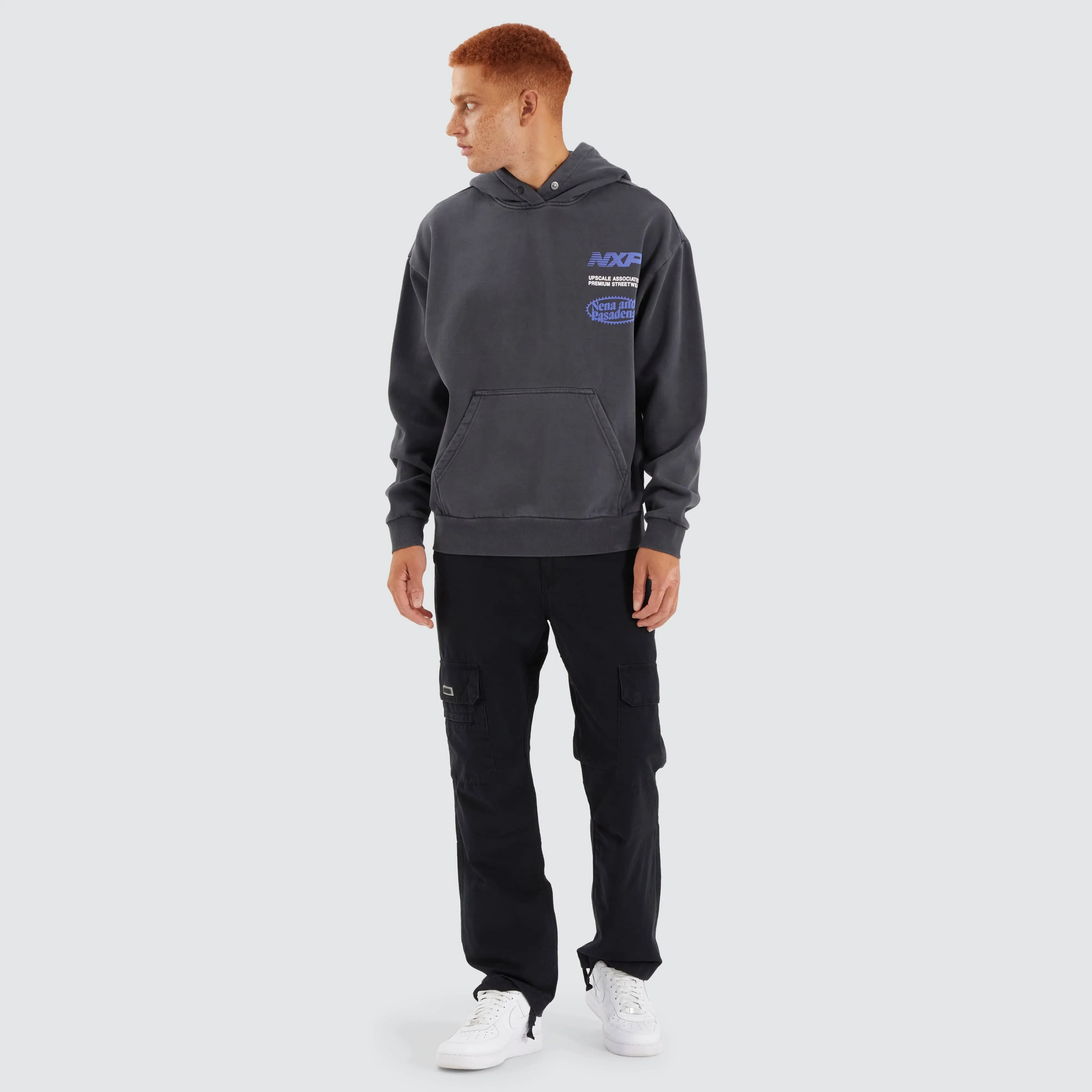 Upscale Box Fit Hoodie Pigment Asphalt