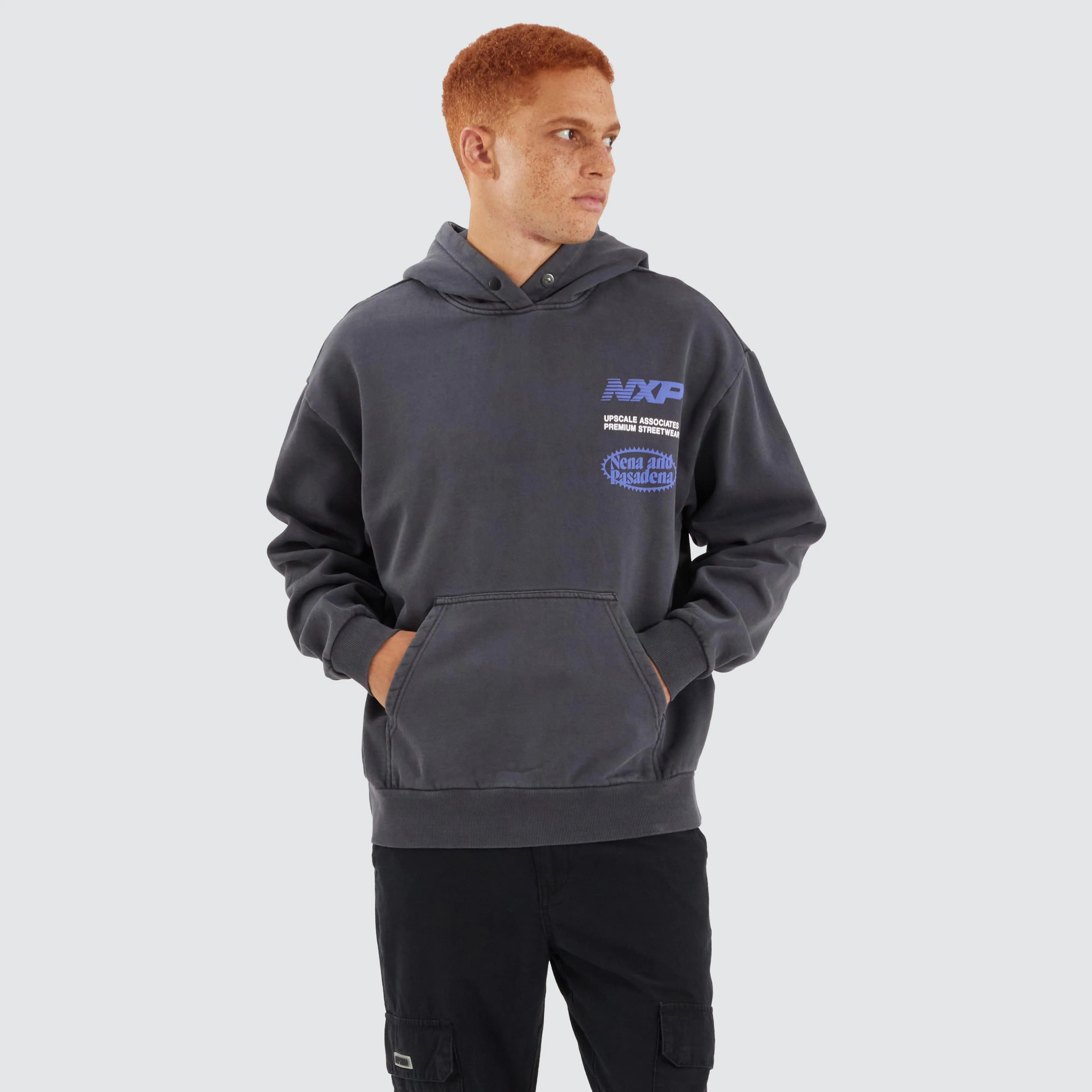 Upscale Box Fit Hoodie Pigment Asphalt