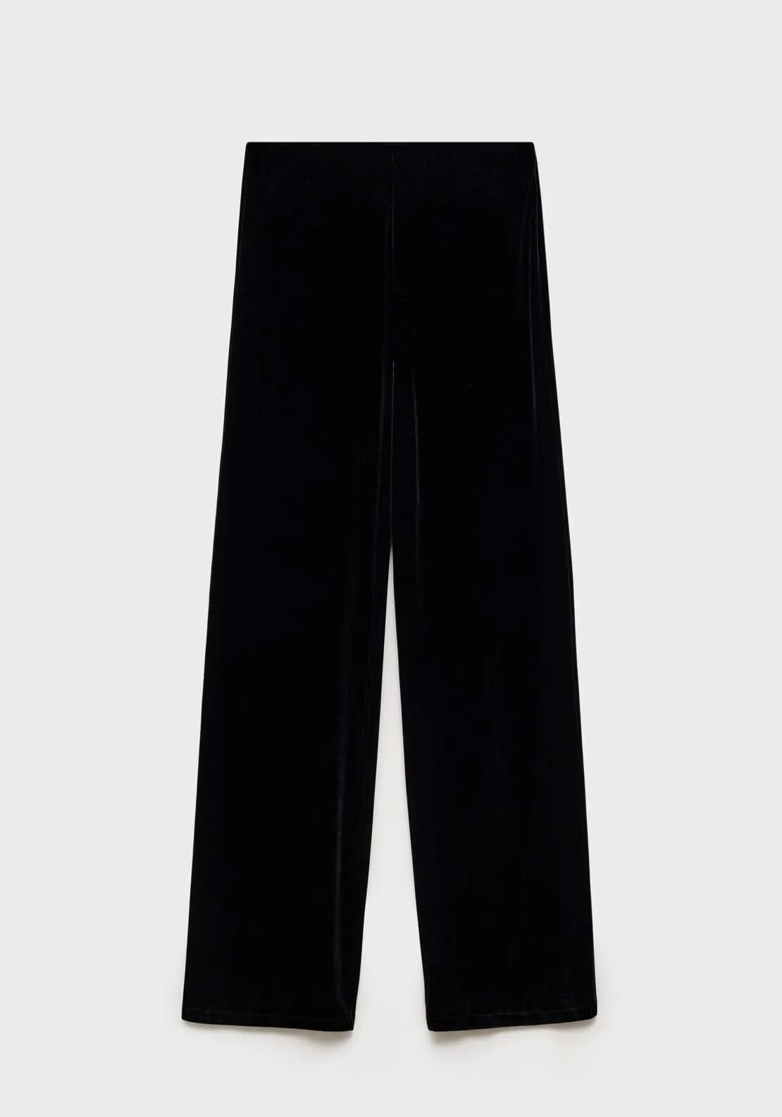 Velvet wideleg trousers - Black