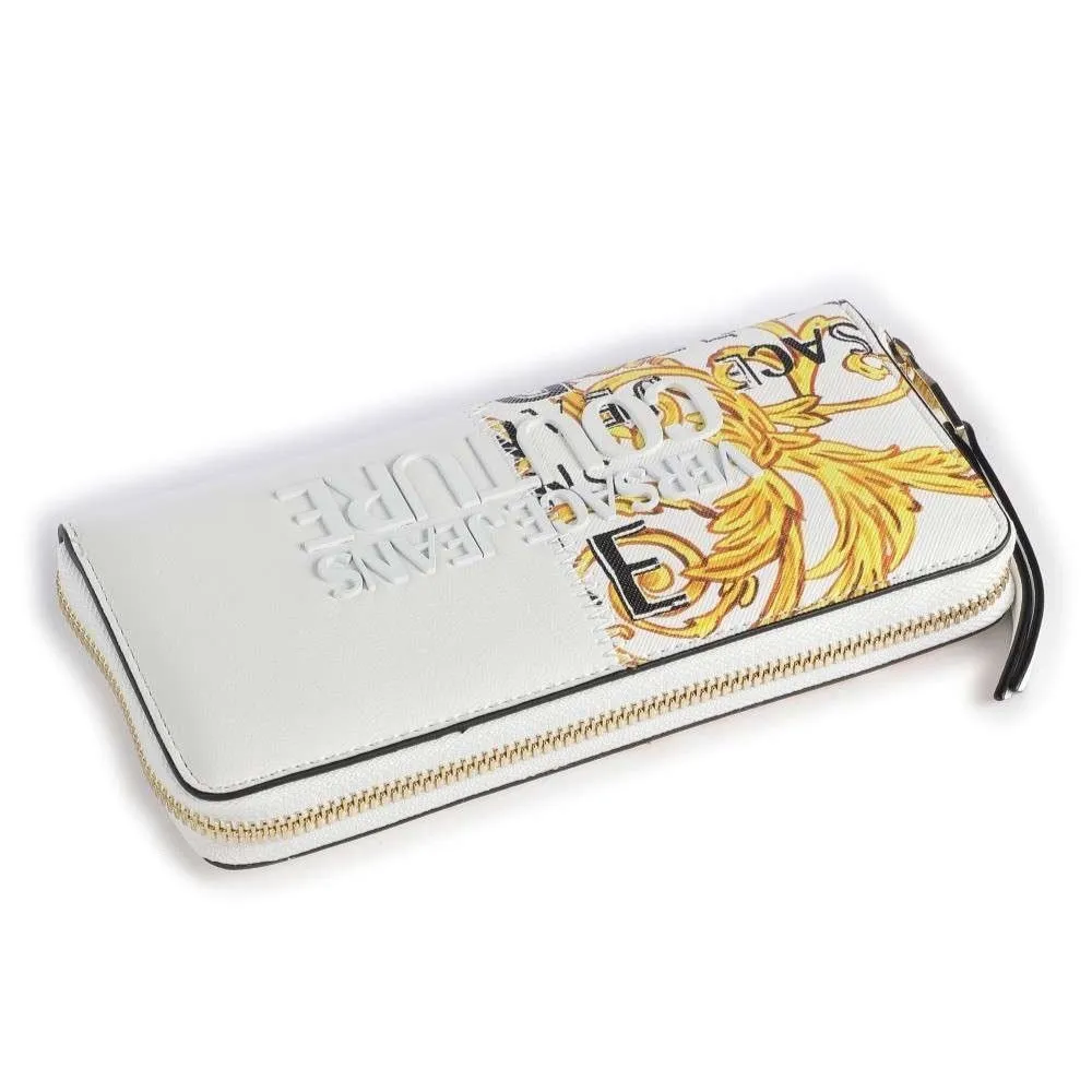VERSACE JEANS COUTURE BAROQUE PRINT CONTINENTAL WALLET