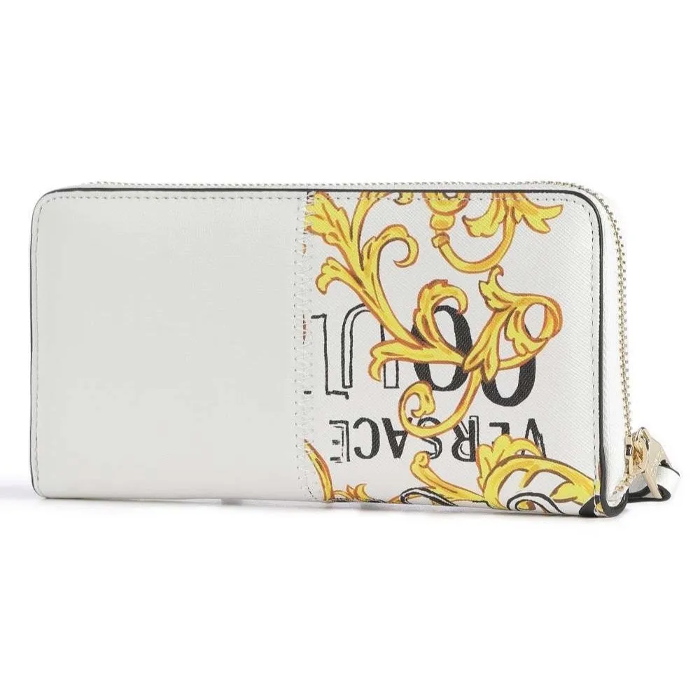 VERSACE JEANS COUTURE BAROQUE PRINT CONTINENTAL WALLET