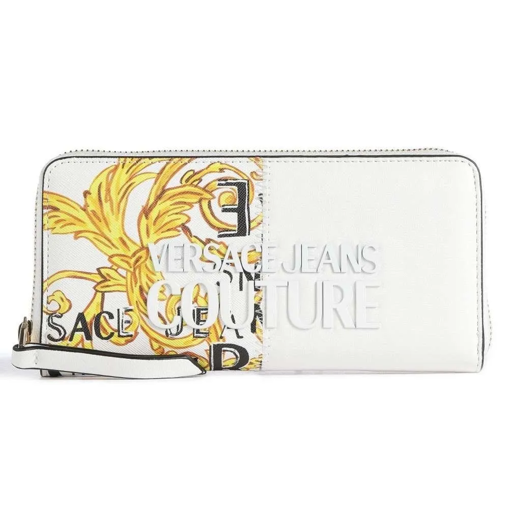VERSACE JEANS COUTURE BAROQUE PRINT CONTINENTAL WALLET