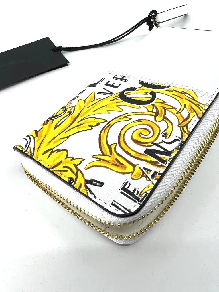 VERSACE JEANS COUTURE BAROQUE PRINT CONTINENTAL WALLET