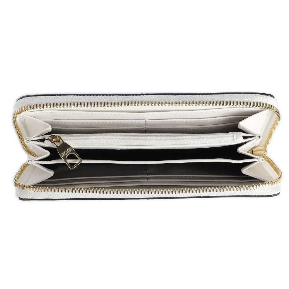 VERSACE JEANS COUTURE BAROQUE PRINT CONTINENTAL WALLET