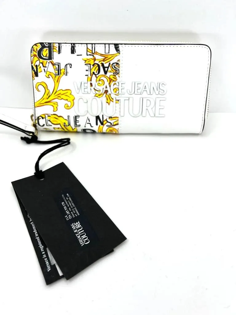 VERSACE JEANS COUTURE BAROQUE PRINT CONTINENTAL WALLET