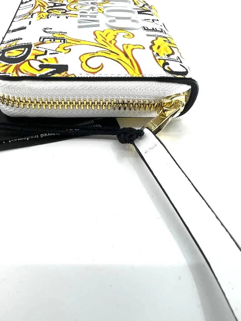 VERSACE JEANS COUTURE BAROQUE PRINT CONTINENTAL WALLET