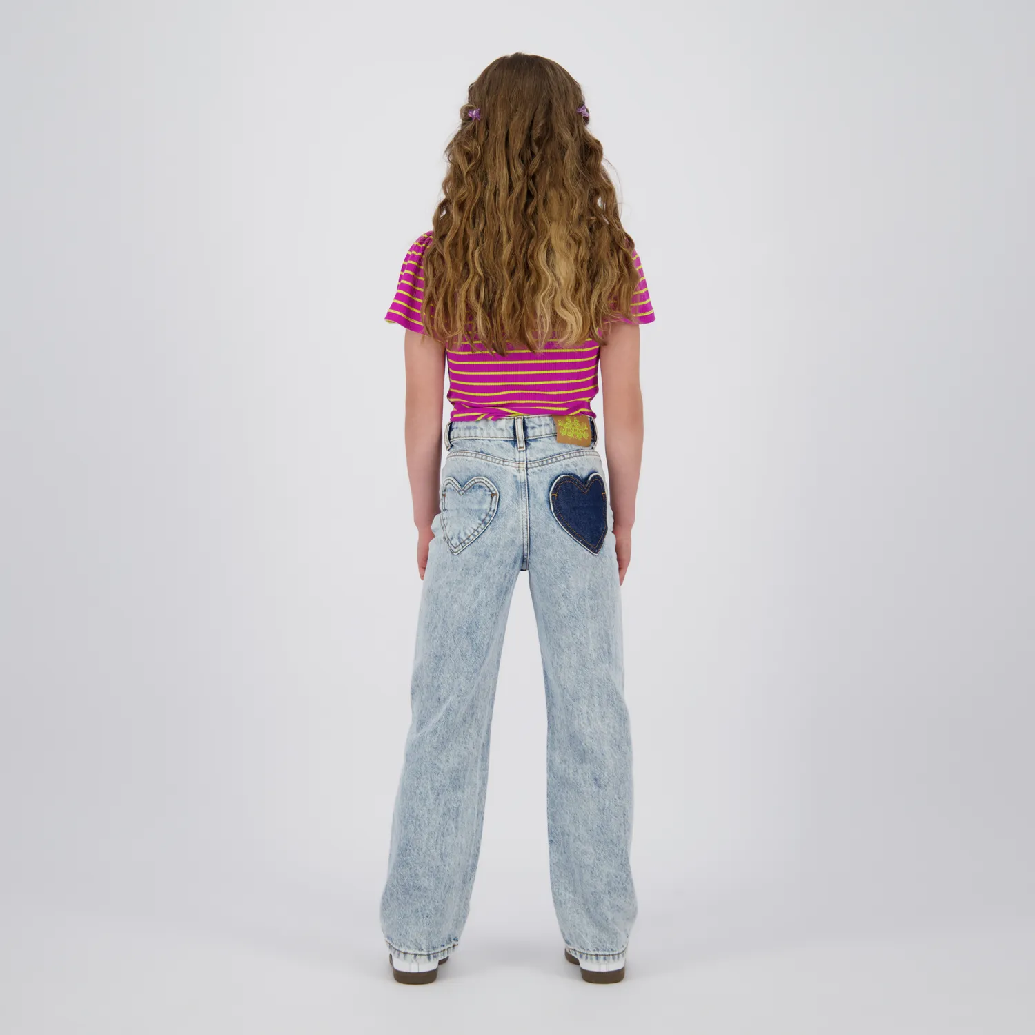 VINGINO - Girls - Cato Jeans Heart - Wide Leg