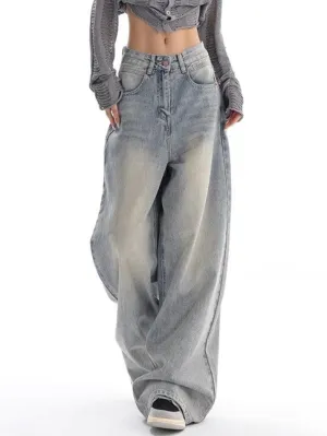 Vintage Light Wash High Rise Boyfriend Jeans